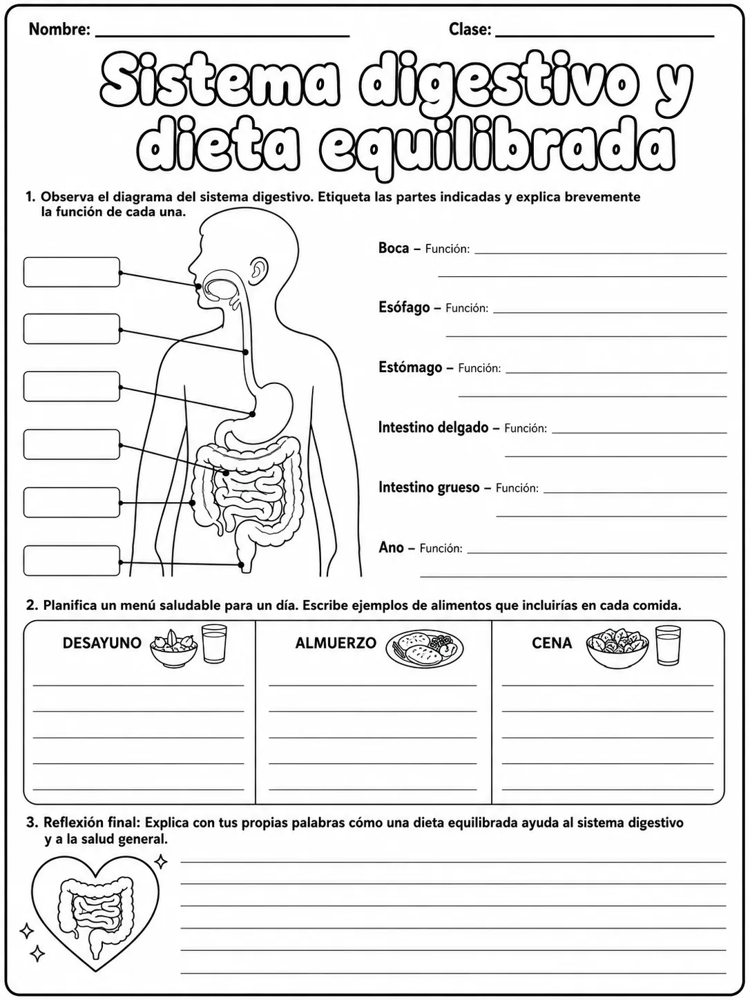 1.º grado - cuerpo humano y salud - Paquete de fichas - Conjunto 2 página 10 vista previa imprimible