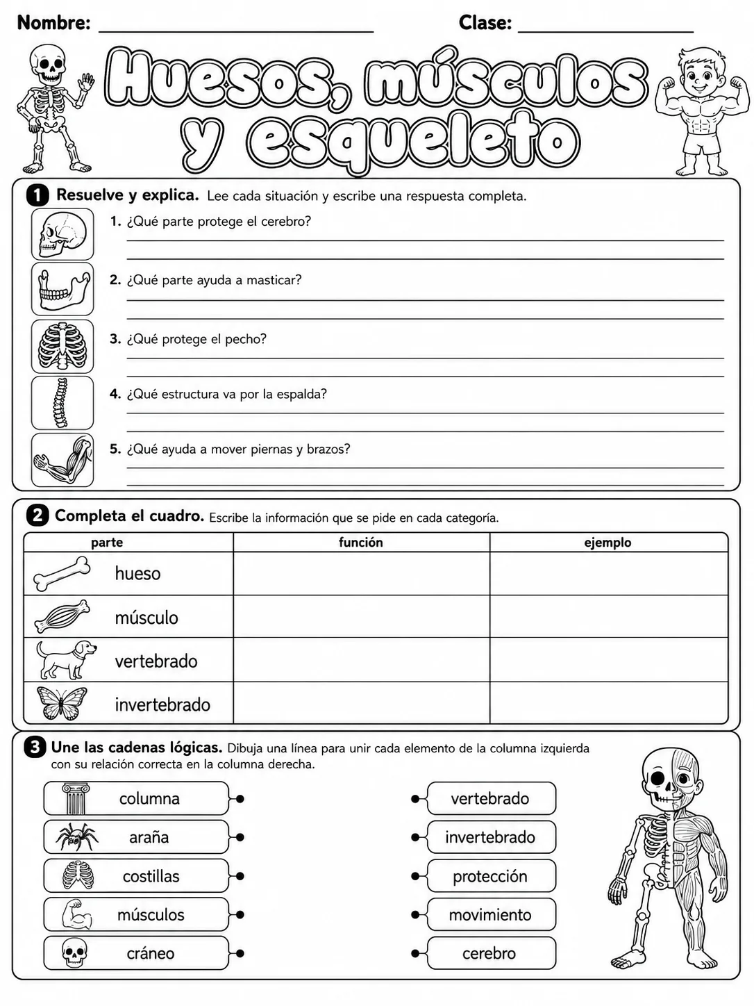 1.º grado - cuerpo humano y salud - Paquete de fichas - Conjunto 4 página 9 vista previa imprimible
