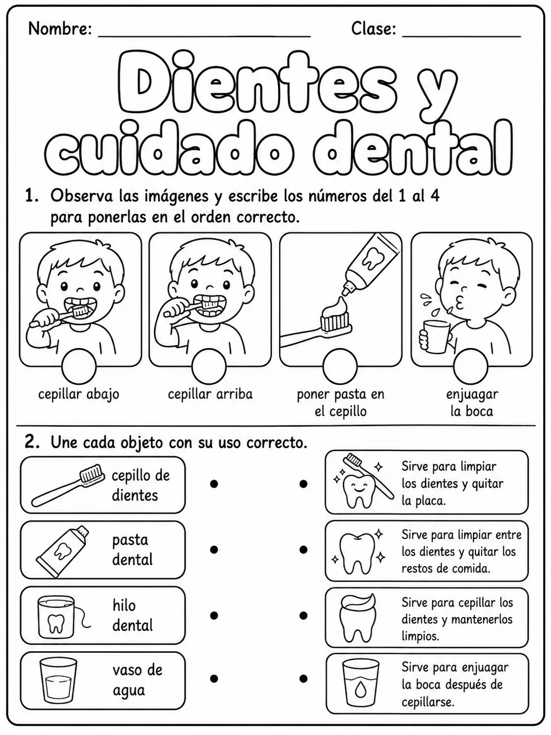 1.º grado - cuerpo humano y salud - Paquete de fichas - Conjunto 6 página 3 vista previa imprimible
