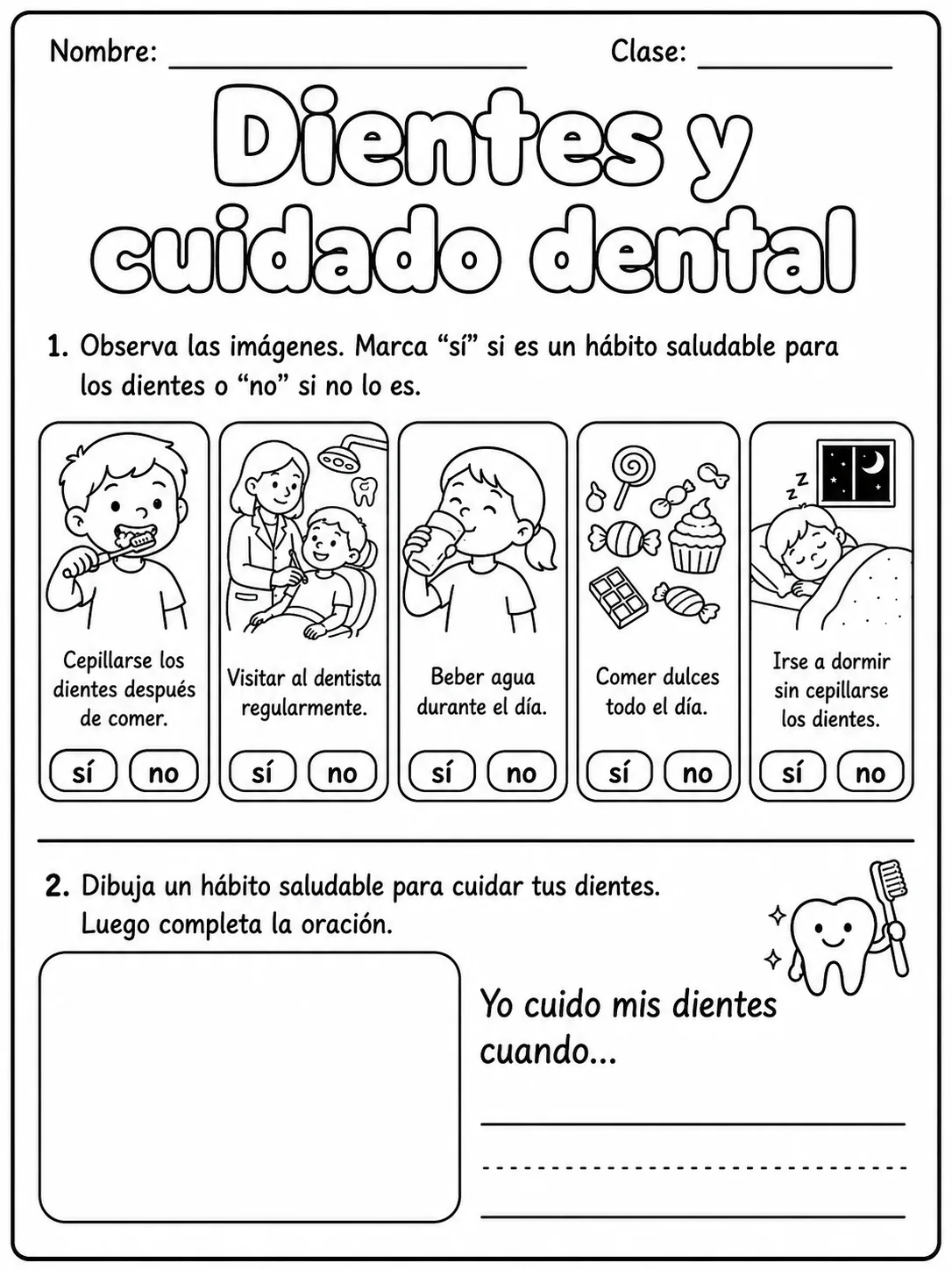 1.º grado - cuerpo humano y salud - Paquete de fichas - Conjunto 6 página 4 vista previa imprimible