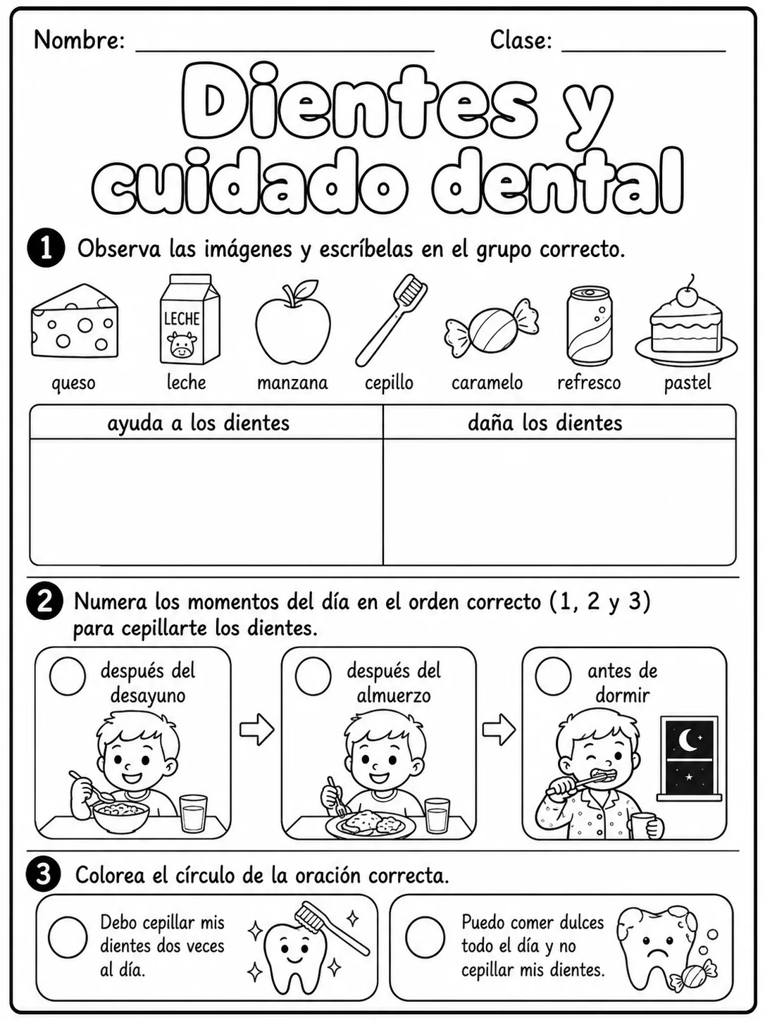 1.º grado - cuerpo humano y salud - Paquete de fichas - Conjunto 6 página 6 vista previa imprimible