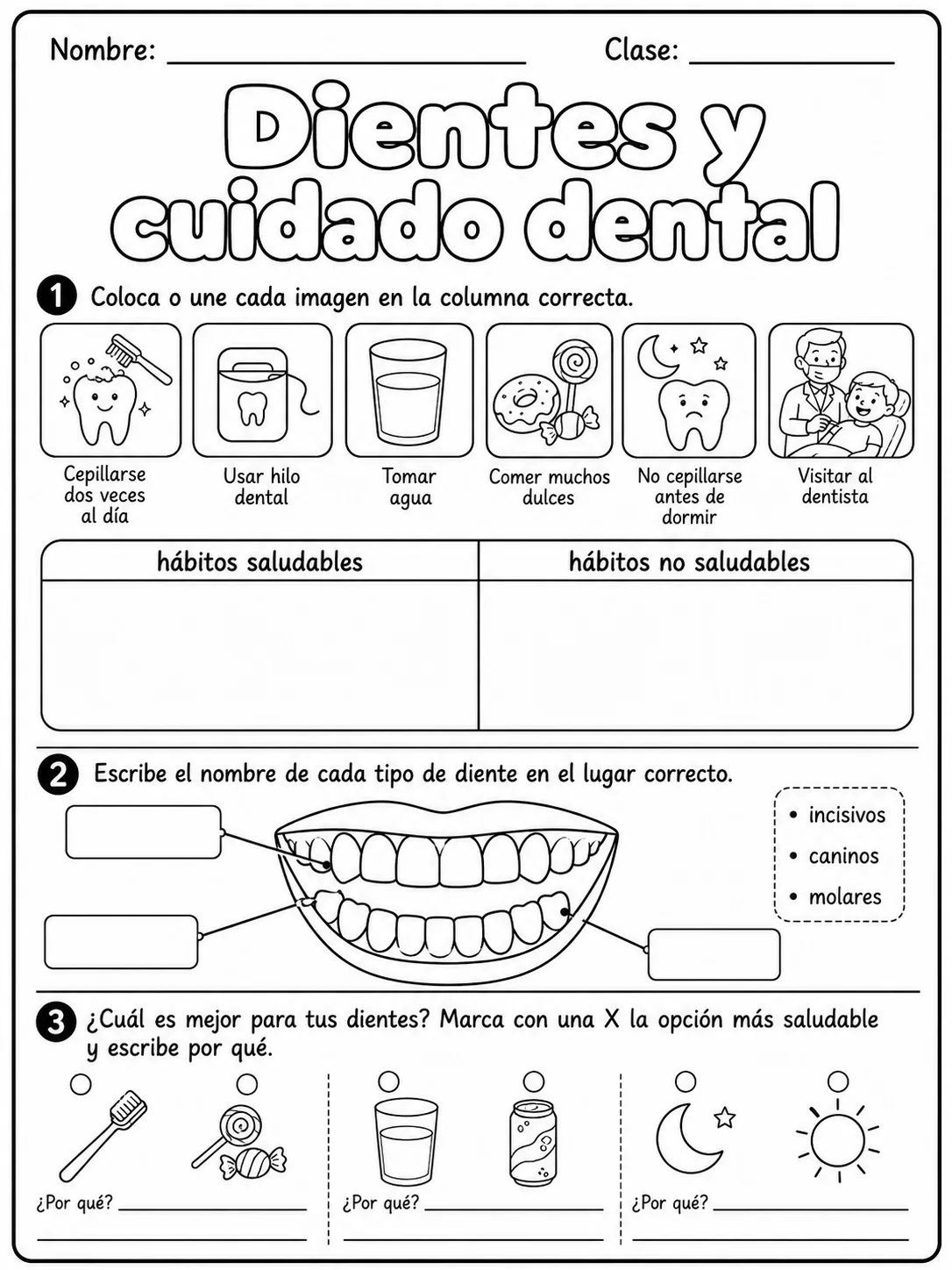 1.º grado - cuerpo humano y salud - Paquete de fichas - Conjunto 6 página 8 vista previa imprimible