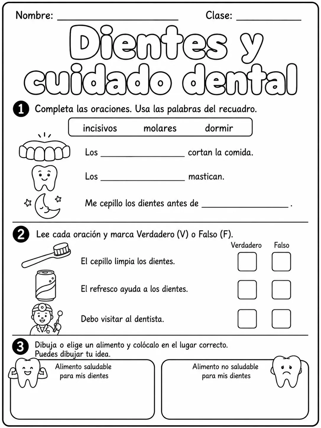 1.º grado - cuerpo humano y salud - Paquete de fichas - Conjunto 6 página 9 vista previa imprimible