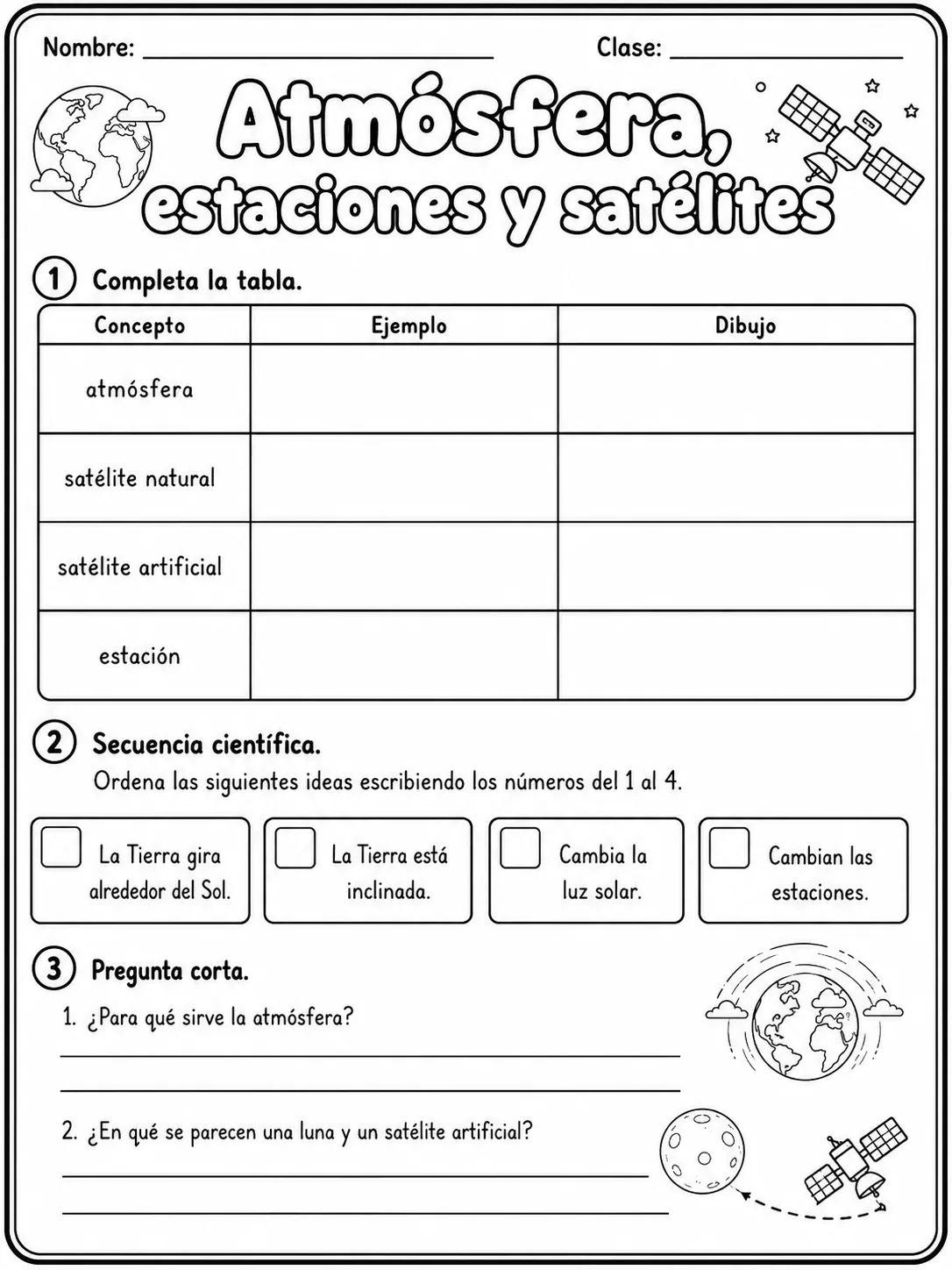 1.º grado - cuerpo humano y salud - Paquete de fichas página 6 vista previa imprimible