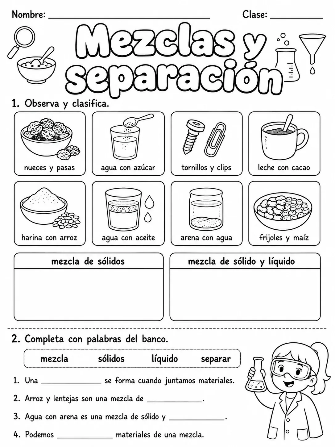 2.º grado - animales y hábitats - Paquete de fichas página 2 vista previa imprimible