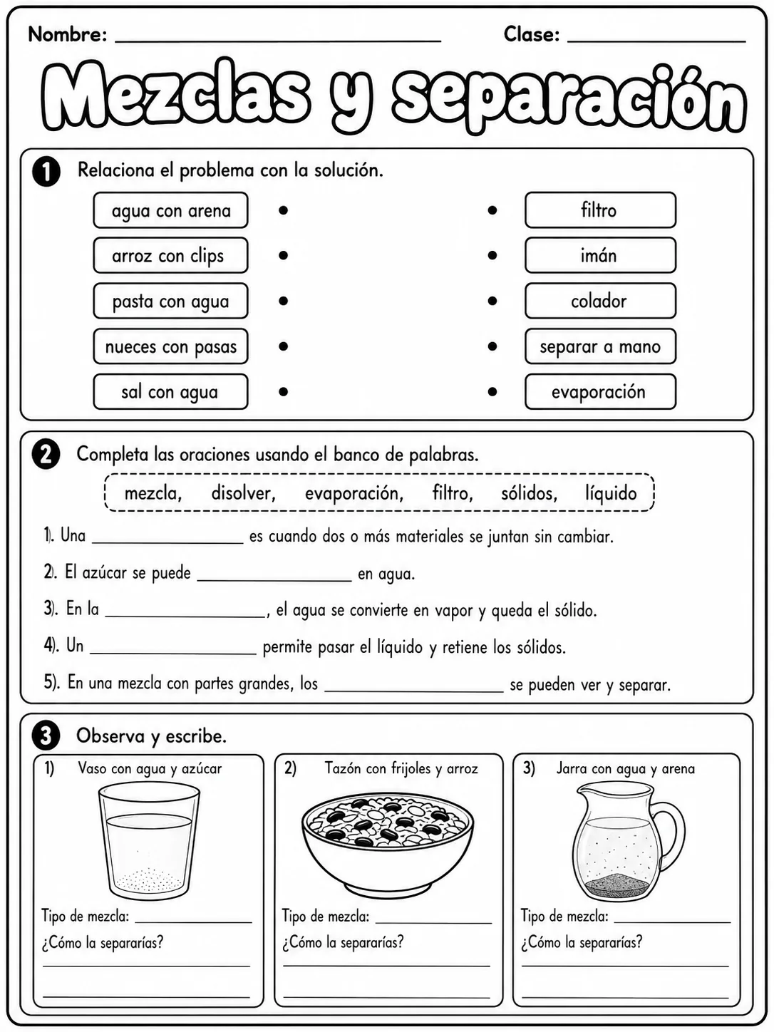 2.º grado - animales y hábitats - Paquete de fichas página 7 vista previa imprimible