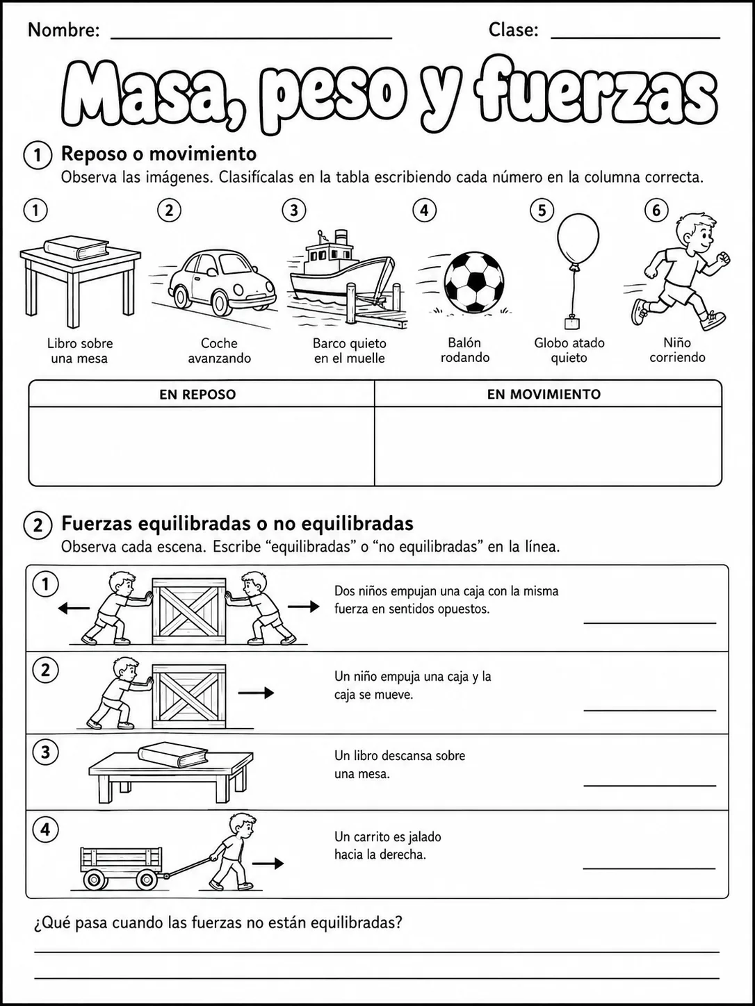 2.º grado - ciencias físicas - Paquete de fichas - Conjunto 2 página 3 vista previa imprimible