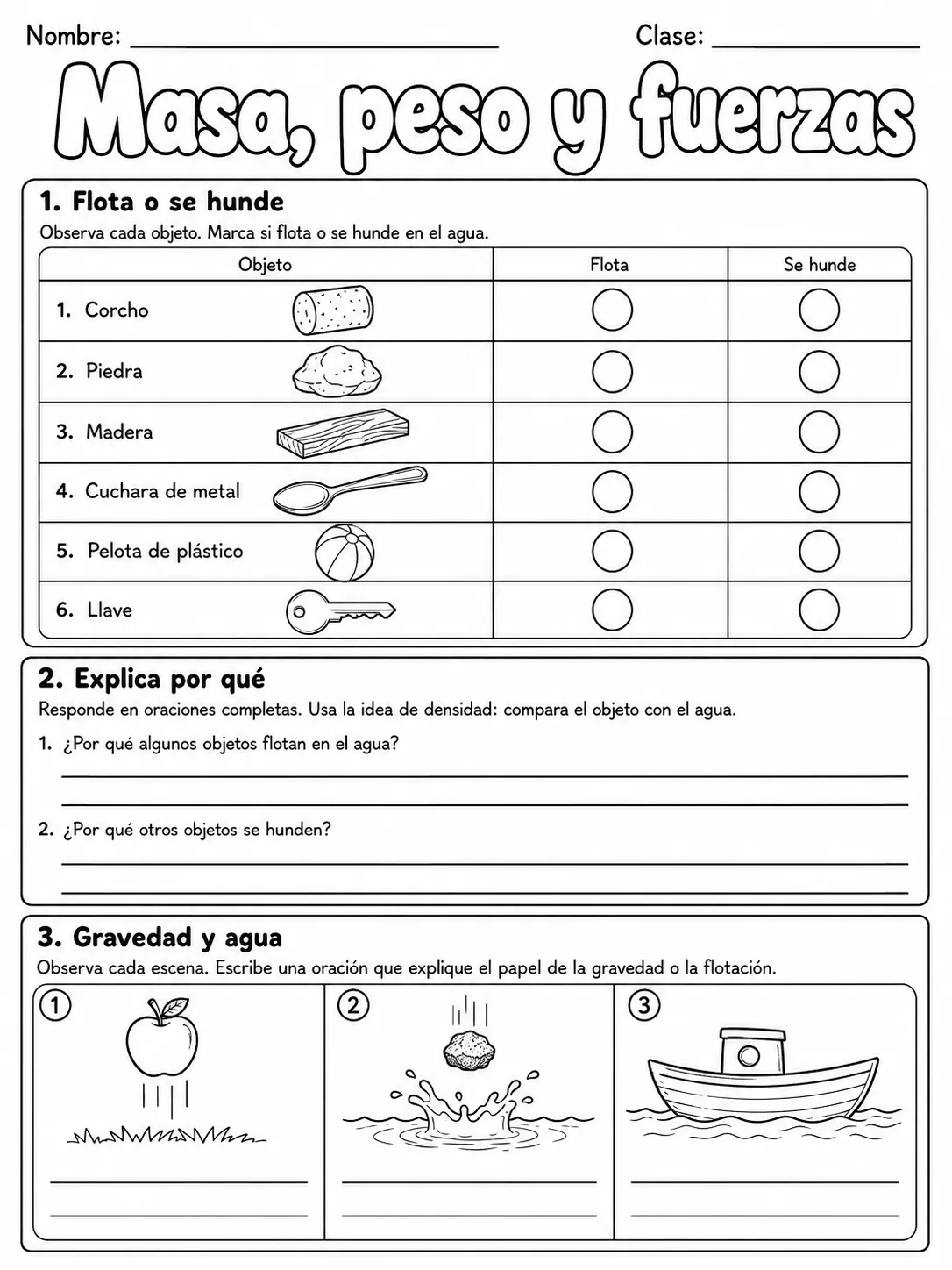 2.º grado - ciencias físicas - Paquete de fichas - Conjunto 2 página 5 vista previa imprimible