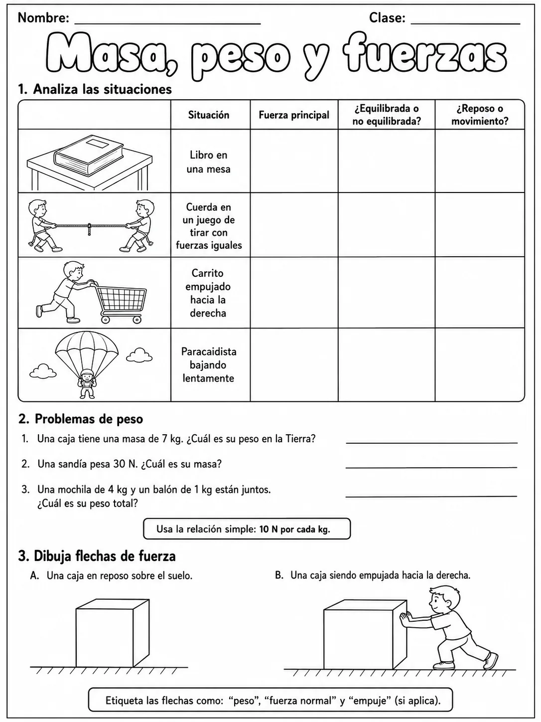 2.º grado - ciencias físicas - Paquete de fichas - Conjunto 2 página 6 vista previa imprimible
