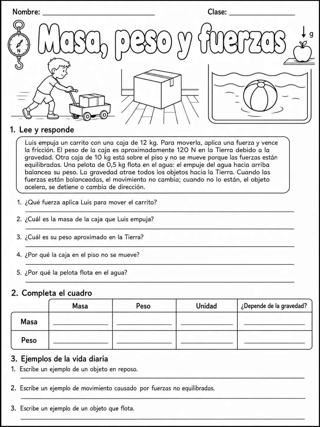 2.º grado - ciencias físicas - Paquete de fichas - Conjunto 2 página 7 vista previa imprimible
