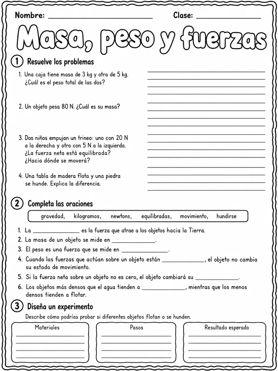 2.º grado - ciencias físicas - Paquete de fichas - Conjunto 2 página 8 vista previa imprimible