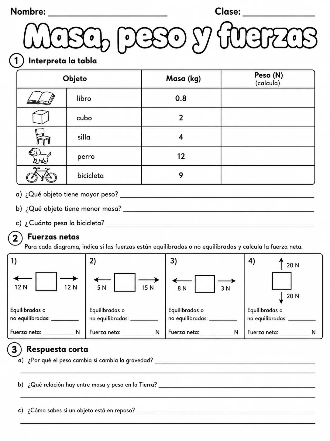 2.º grado - ciencias físicas - Paquete de fichas - Conjunto 2 página 9 vista previa imprimible