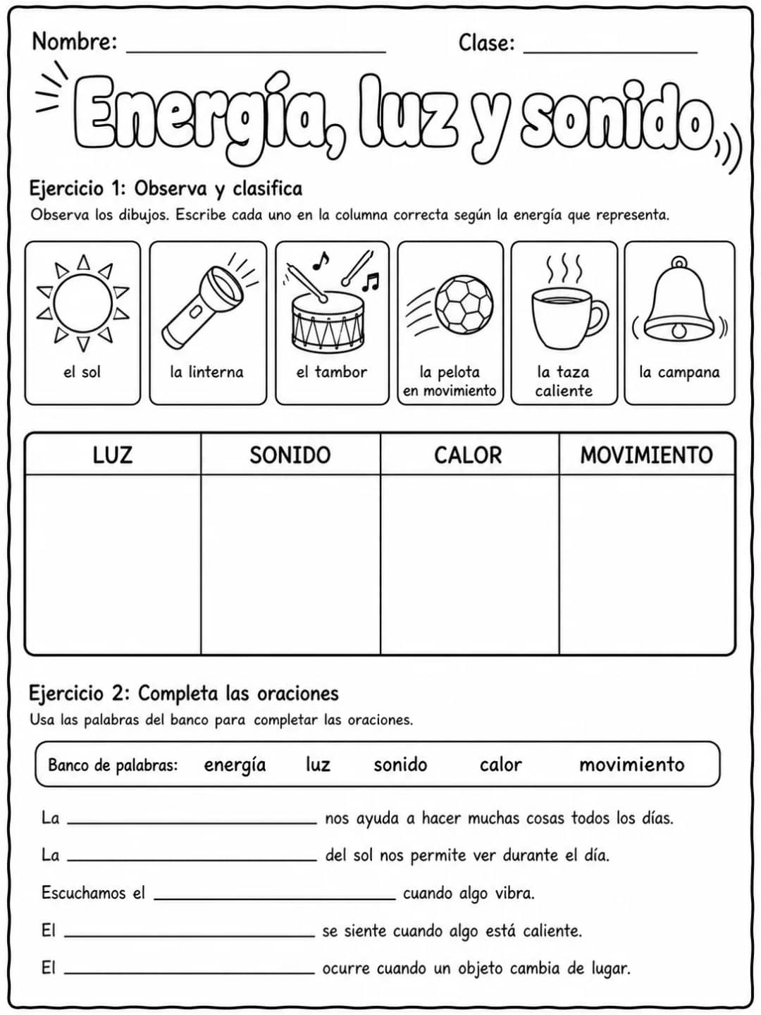 2.º grado - ciencias físicas - Paquete de fichas - Conjunto 3 vista previa imprimible de ciencias en KiwiBee