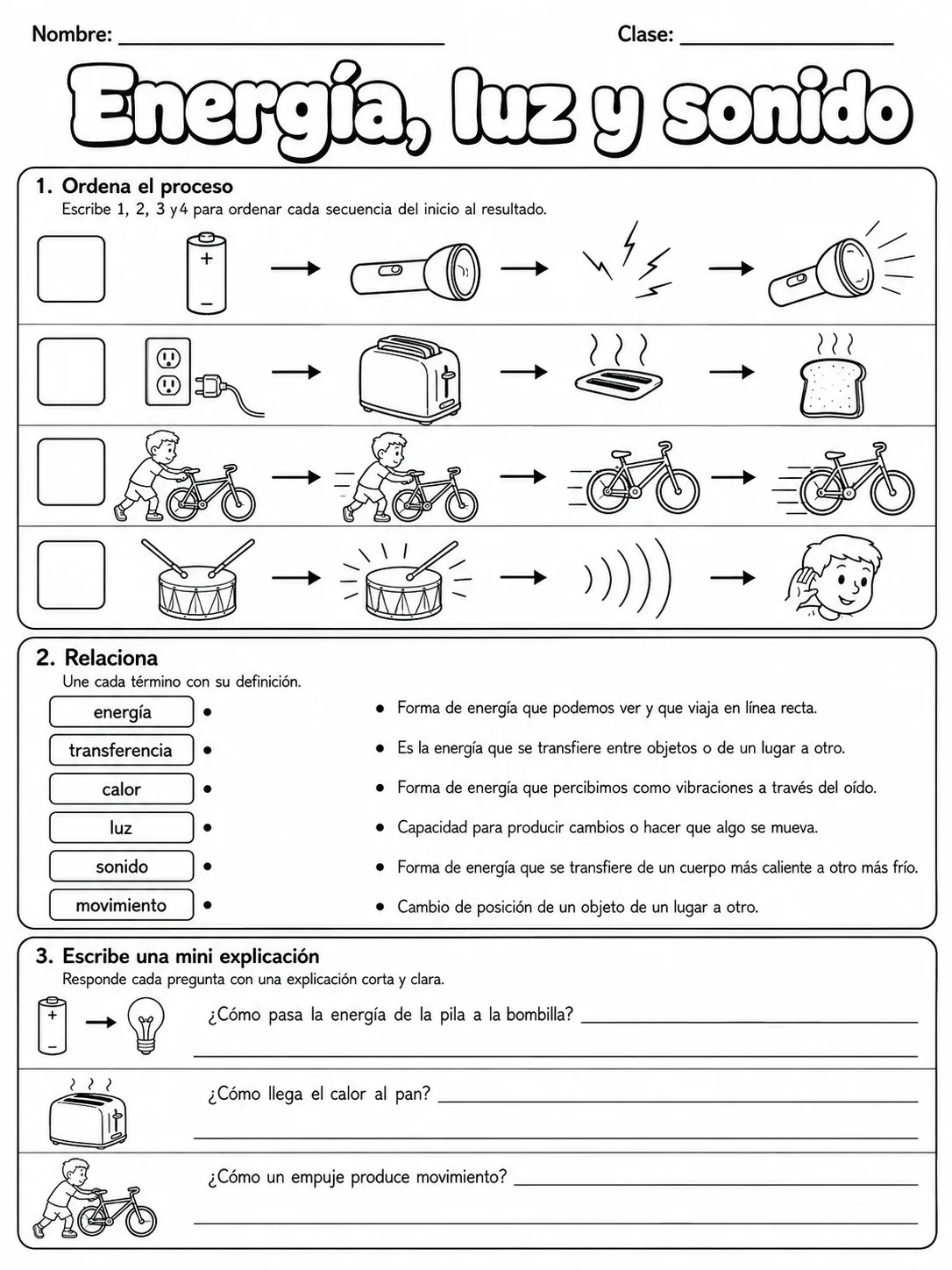 2.º grado - ciencias físicas - Paquete de fichas - Conjunto 3 página 6 vista previa imprimible