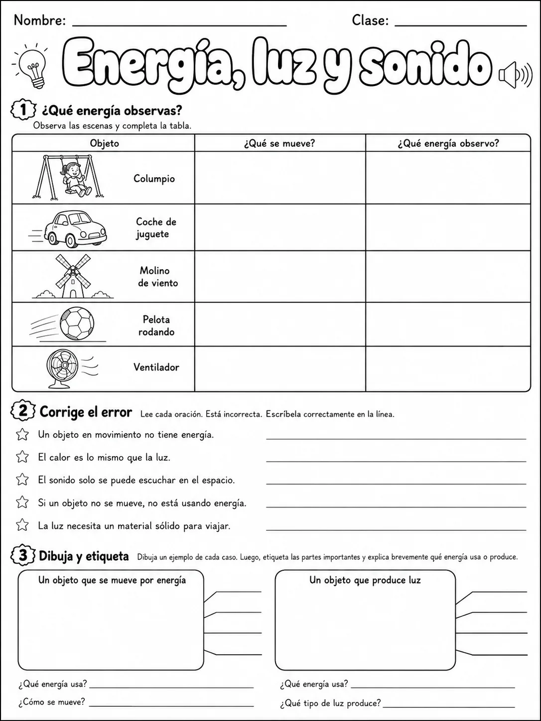 2.º grado - ciencias físicas - Paquete de fichas - Conjunto 3 página 7 vista previa imprimible