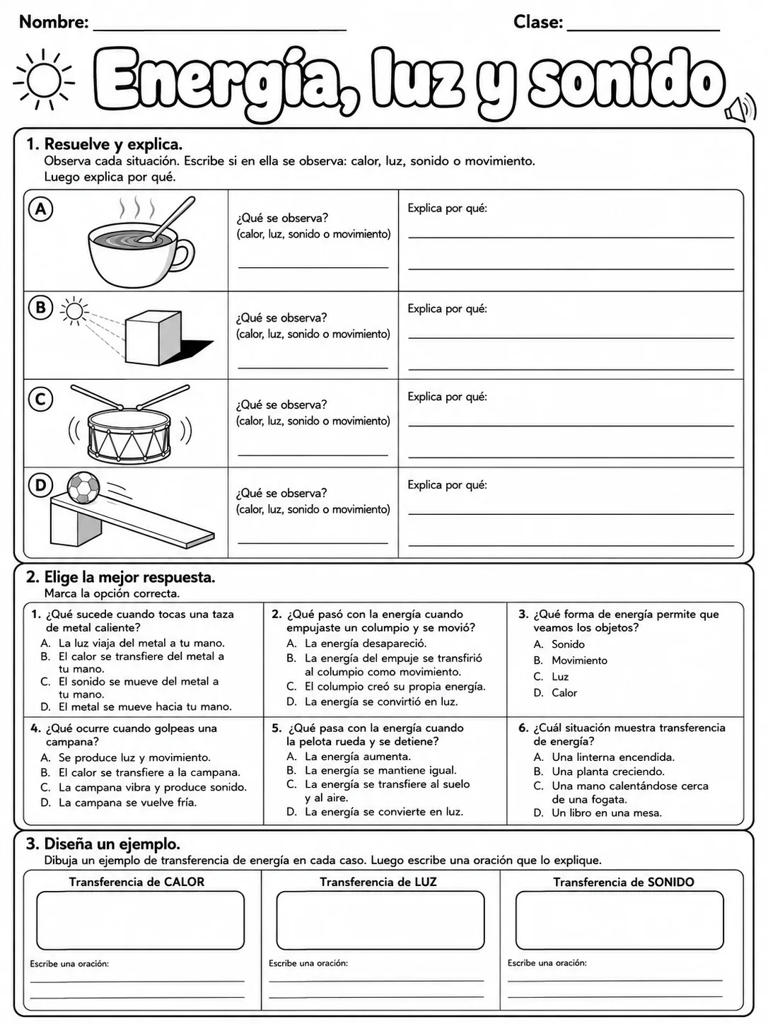 2.º grado - ciencias físicas - Paquete de fichas - Conjunto 3 página 9 vista previa imprimible