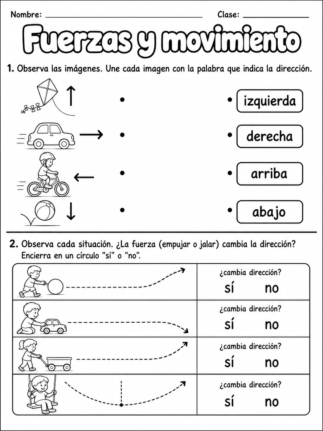 2.º grado - ciencias físicas - Paquete de fichas página 3 vista previa imprimible