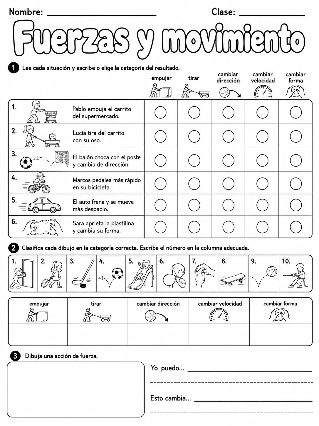 2.º grado - ciencias físicas - Paquete de fichas página 10 vista previa imprimible