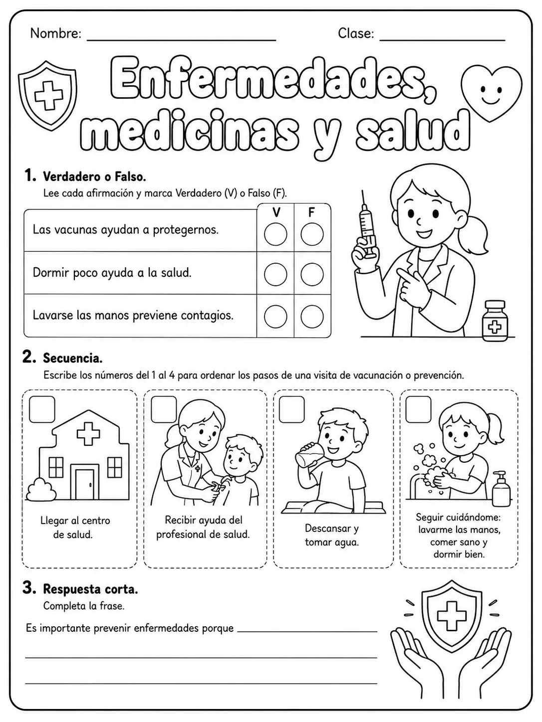 2.º grado - cuerpo humano y salud - Paquete de fichas página 4 vista previa imprimible