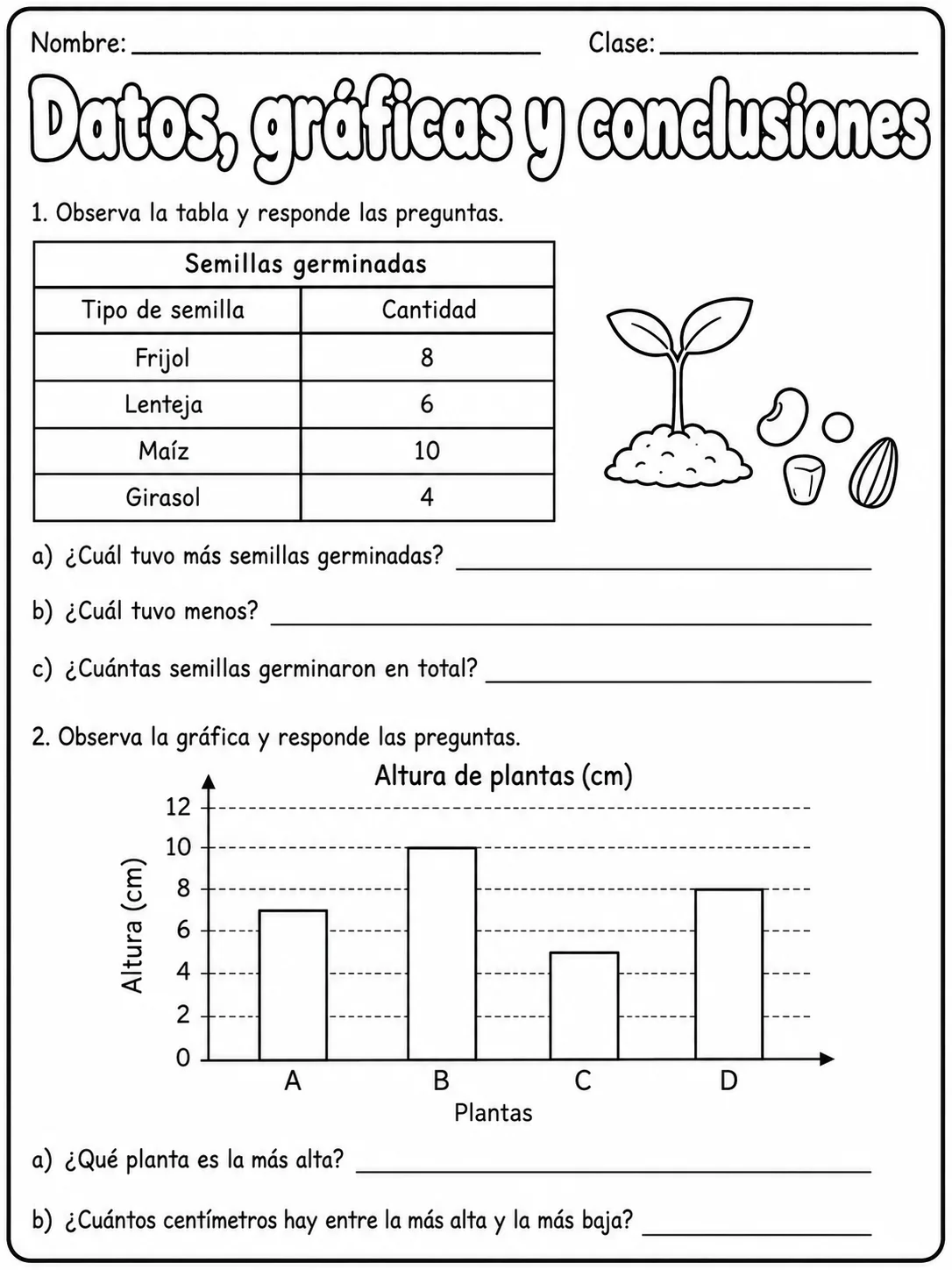 2.º grado - plantas - Paquete de fichas - Conjunto 2 vista previa imprimible de ciencias en KiwiBee