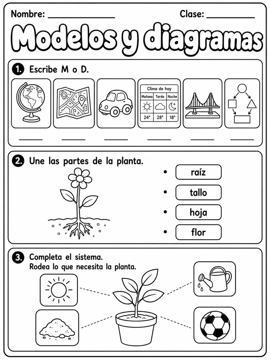 2.º grado - plantas - Paquete de fichas página 6 vista previa imprimible