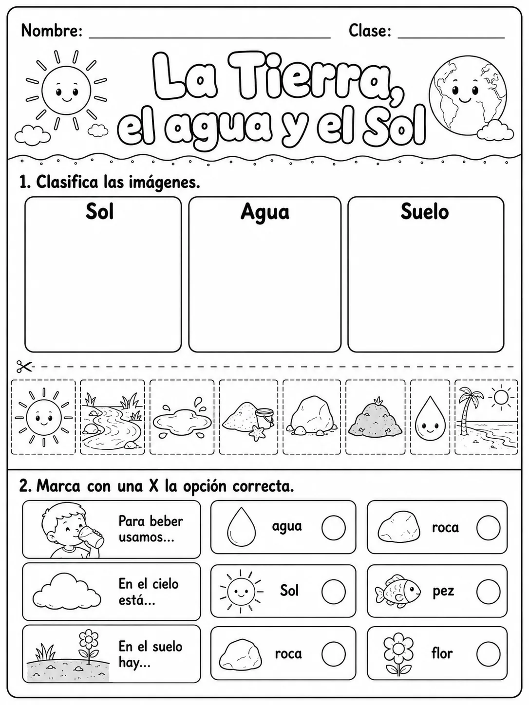 3.º grado - agua - Paquete de fichas - Conjunto 2 página 2 vista previa imprimible