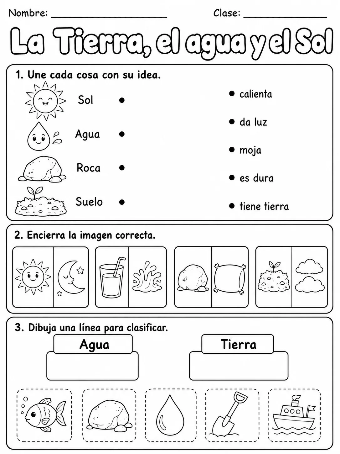 3.º grado - agua - Paquete de fichas - Conjunto 2 página 5 vista previa imprimible