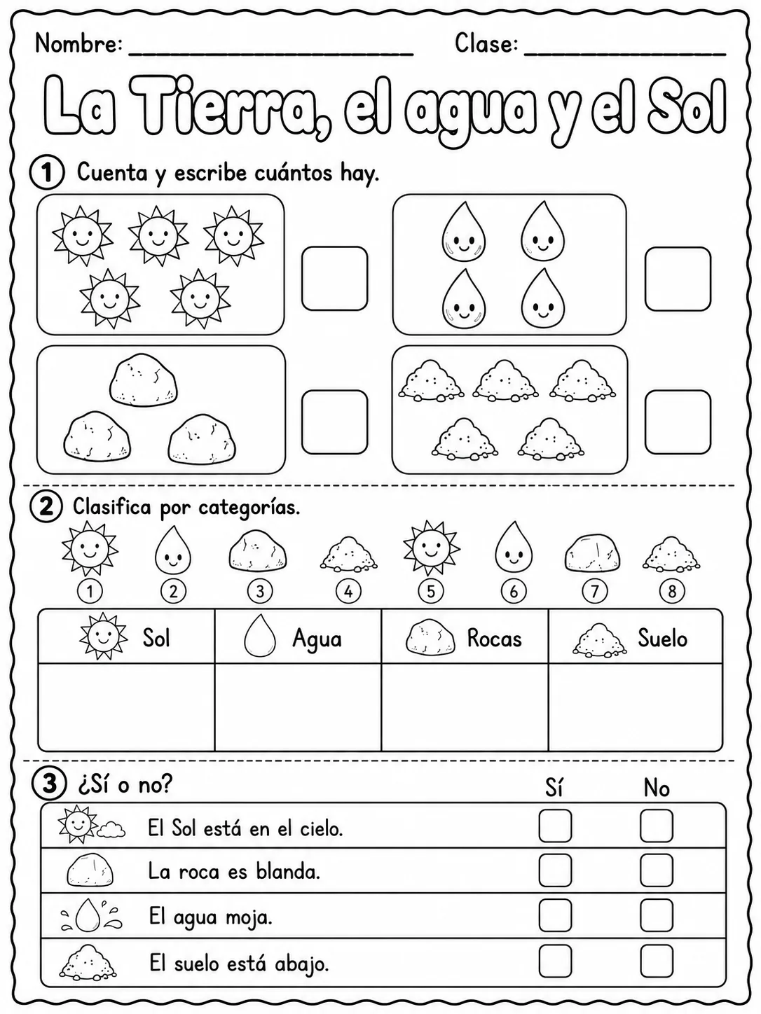 3.º grado - agua - Paquete de fichas - Conjunto 2 página 6 vista previa imprimible