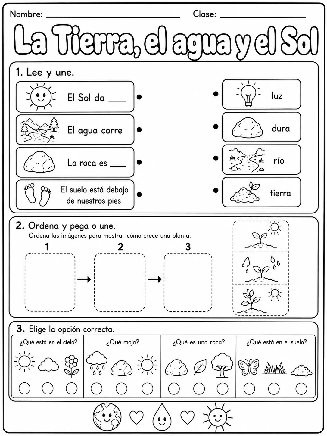 3.º grado - agua - Paquete de fichas - Conjunto 2 página 9 vista previa imprimible