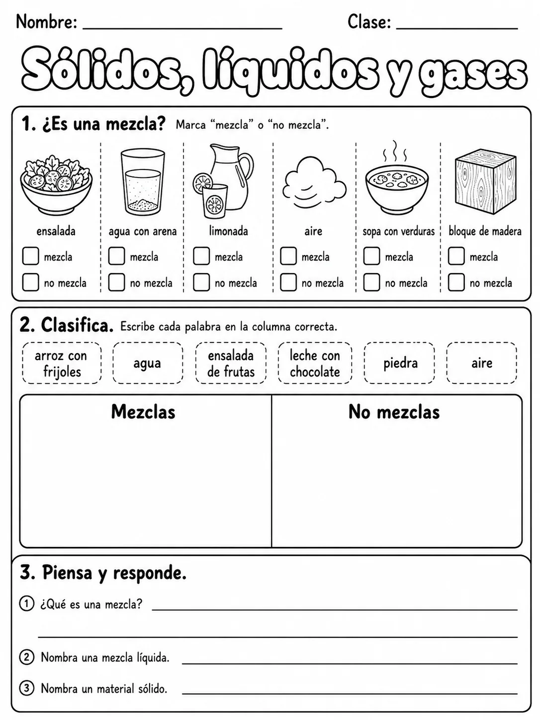 3.º grado - agua y medio ambiente - Paquete de fichas - Conjunto 2 página 6 vista previa imprimible