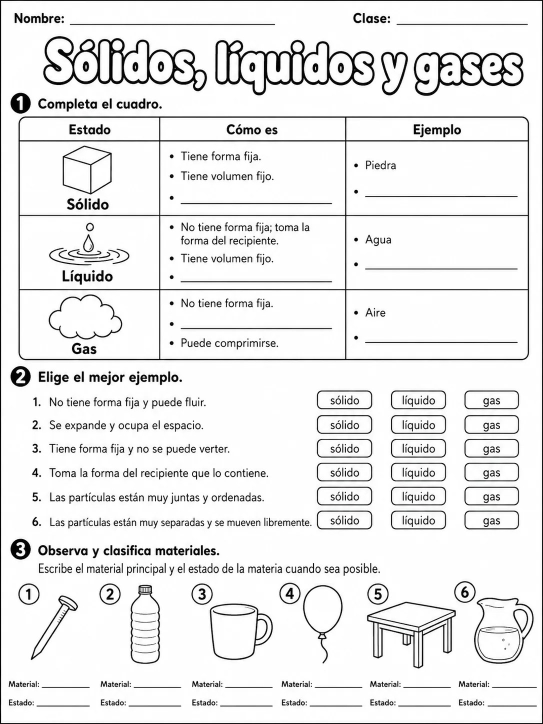 3.º grado - agua y medio ambiente - Paquete de fichas - Conjunto 2 página 7 vista previa imprimible