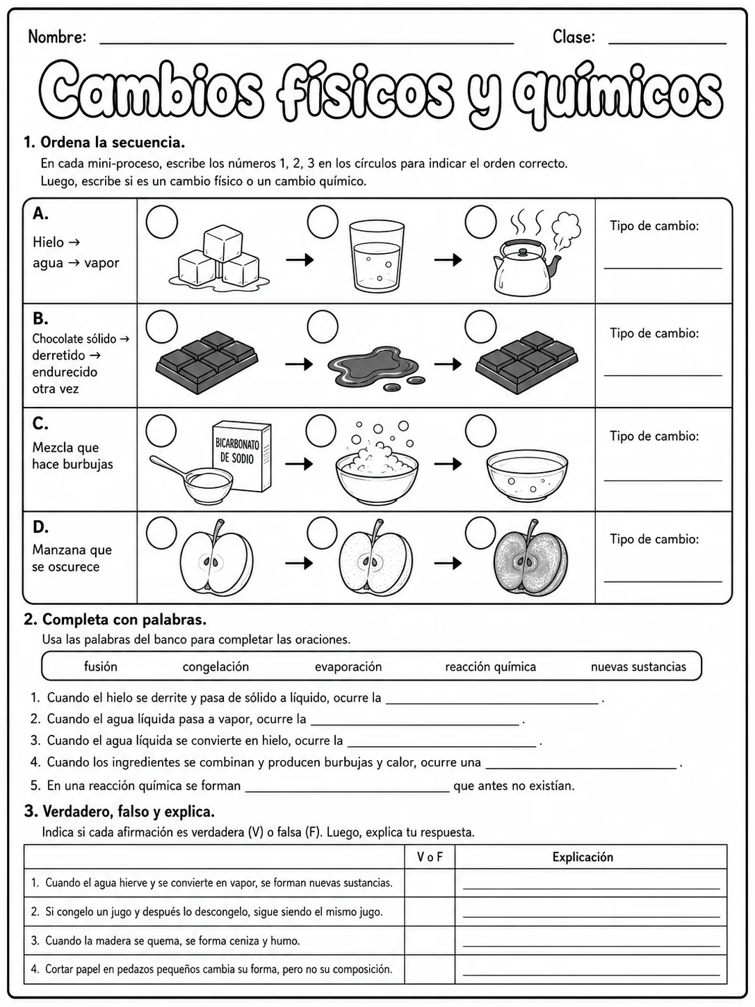 3.º grado - agua y medio ambiente - Paquete de fichas página 8 vista previa imprimible