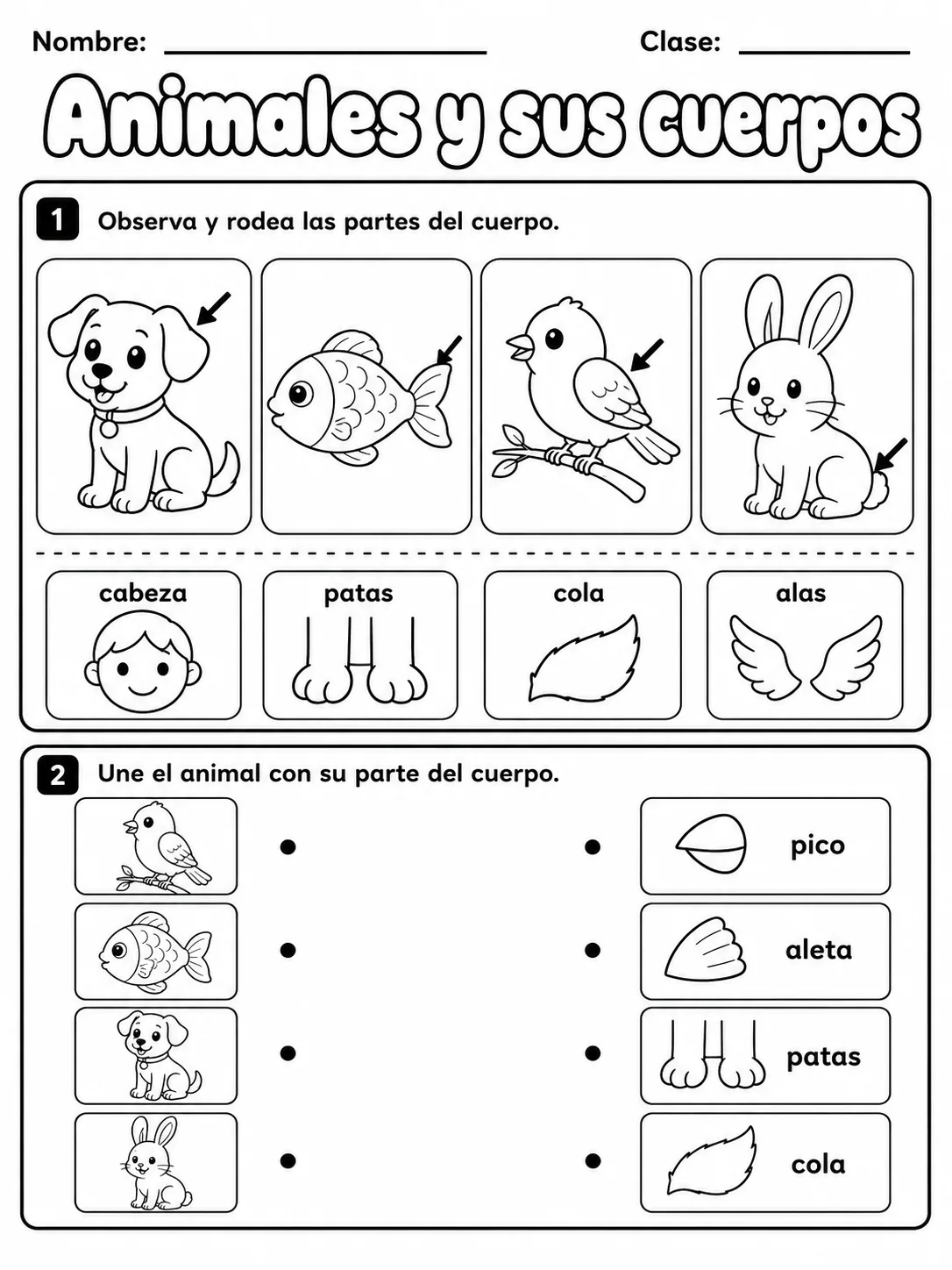 3.º grado - animales y hábitats - Paquete de fichas - Conjunto 2 vista previa imprimible de ciencias en KiwiBee