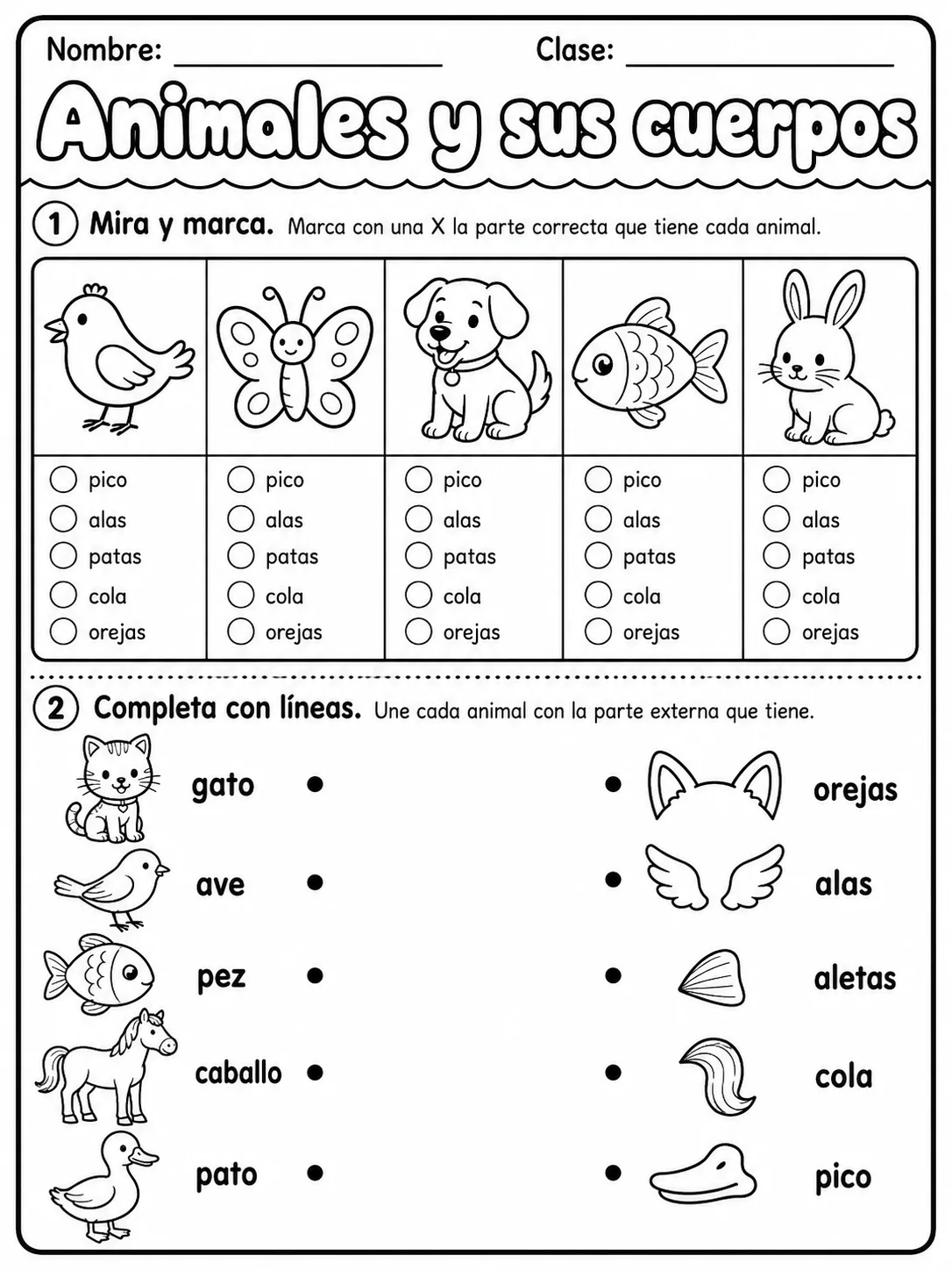 3.º grado - animales y hábitats - Paquete de fichas - Conjunto 2 página 2 vista previa imprimible
