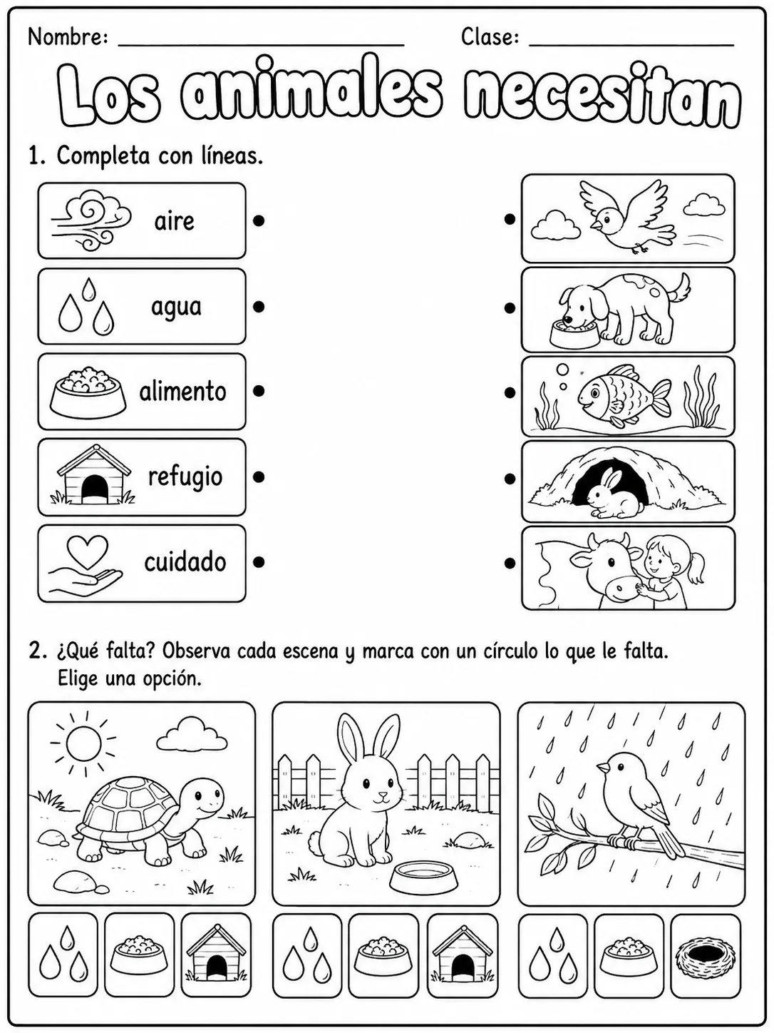 3.º grado - animales y hábitats - Paquete de fichas - Conjunto 3 página 4 vista previa imprimible