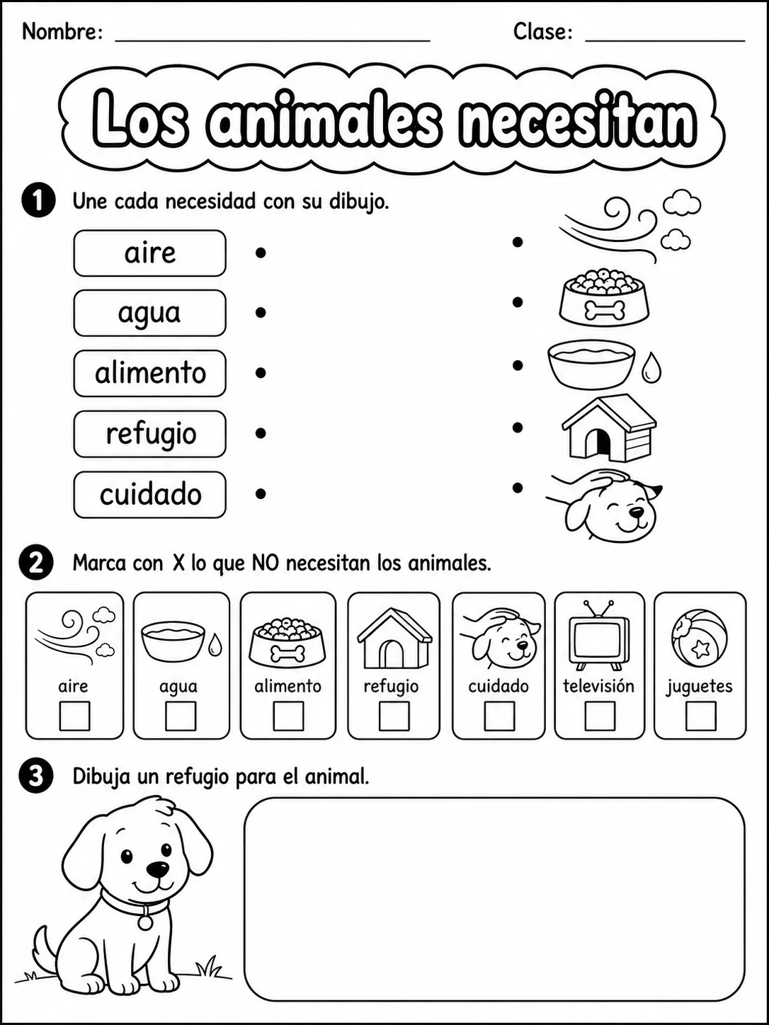 3.º grado - animales y hábitats - Paquete de fichas - Conjunto 3 página 5 vista previa imprimible