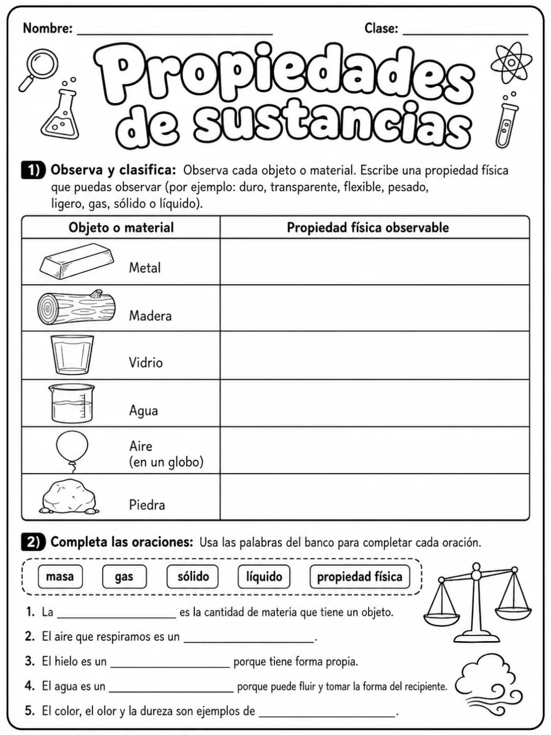 3.º grado - animales y hábitats - Paquete de fichas - Conjunto 4 vista previa imprimible de ciencias en KiwiBee