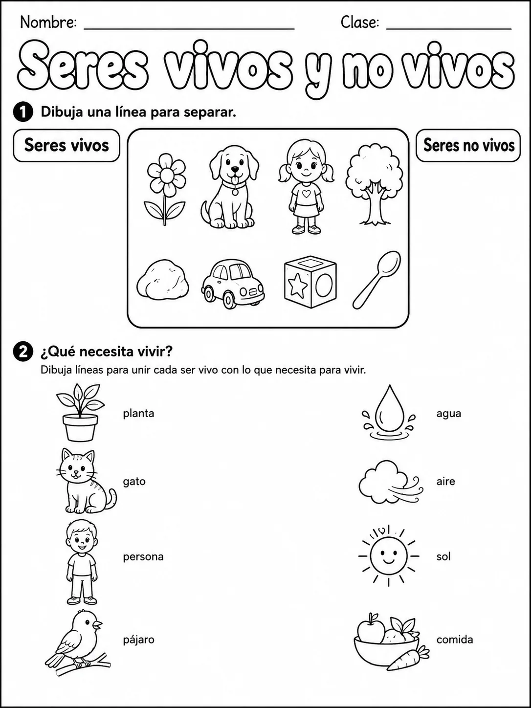 3.º grado - animales y hábitats - Paquete de fichas página 4 vista previa imprimible