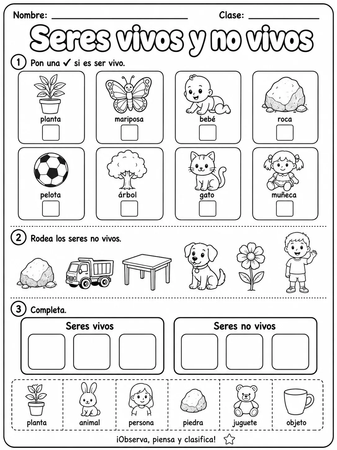 3.º grado - animales y hábitats - Paquete de fichas página 5 vista previa imprimible