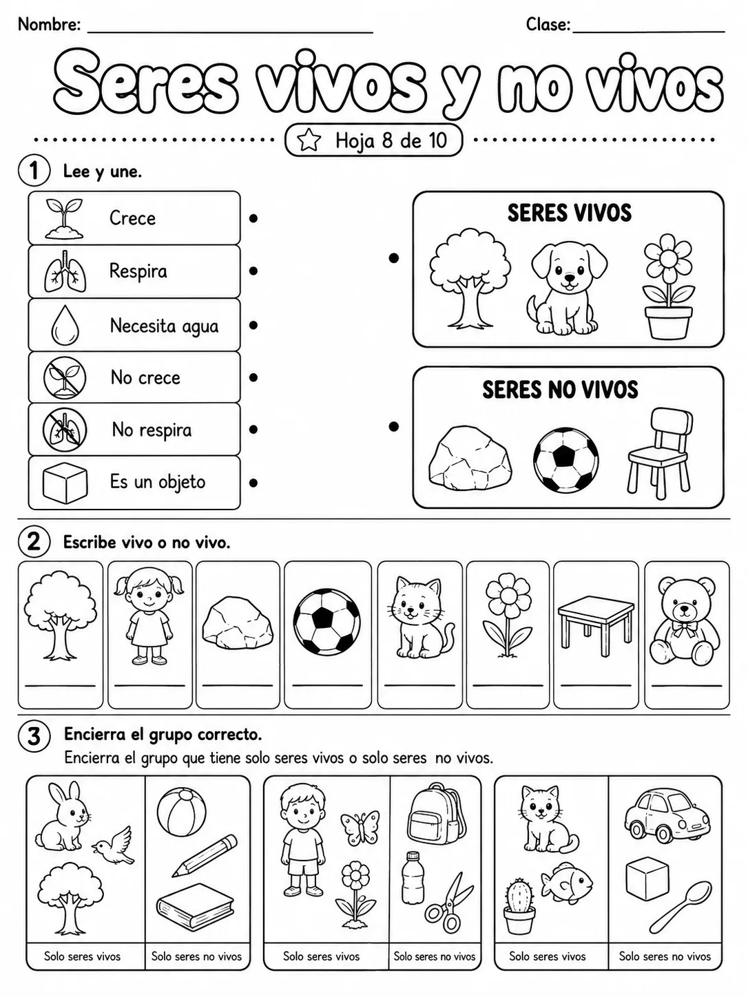 3.º grado - animales y hábitats - Paquete de fichas página 8 vista previa imprimible