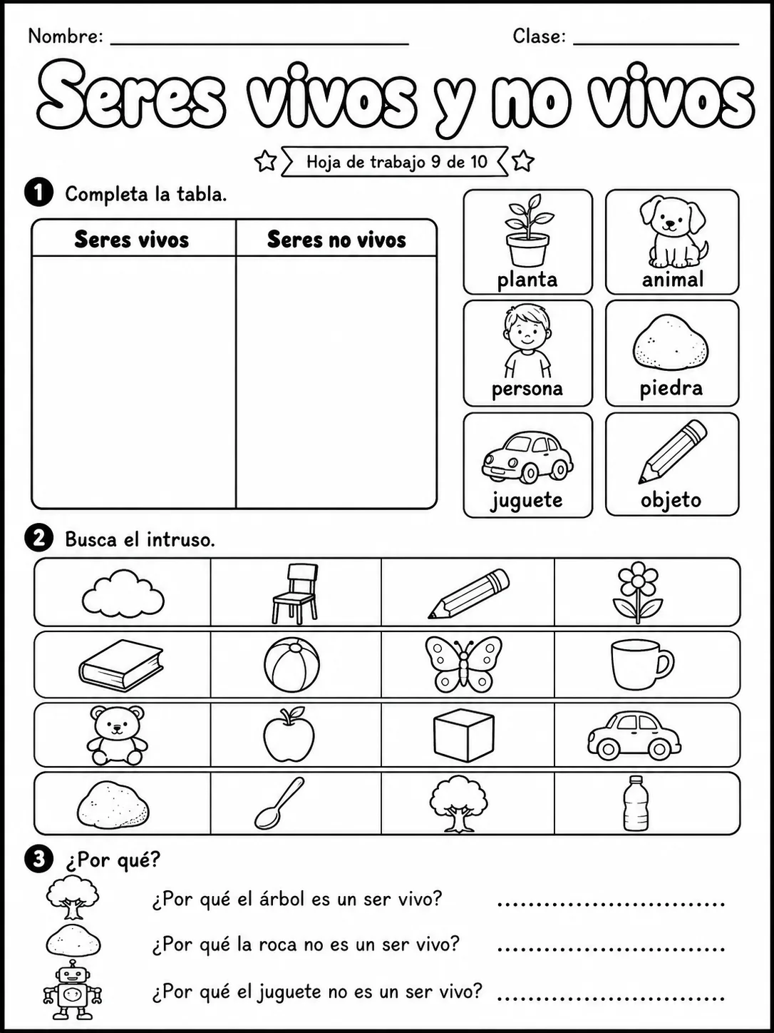 3.º grado - animales y hábitats - Paquete de fichas página 9 vista previa imprimible