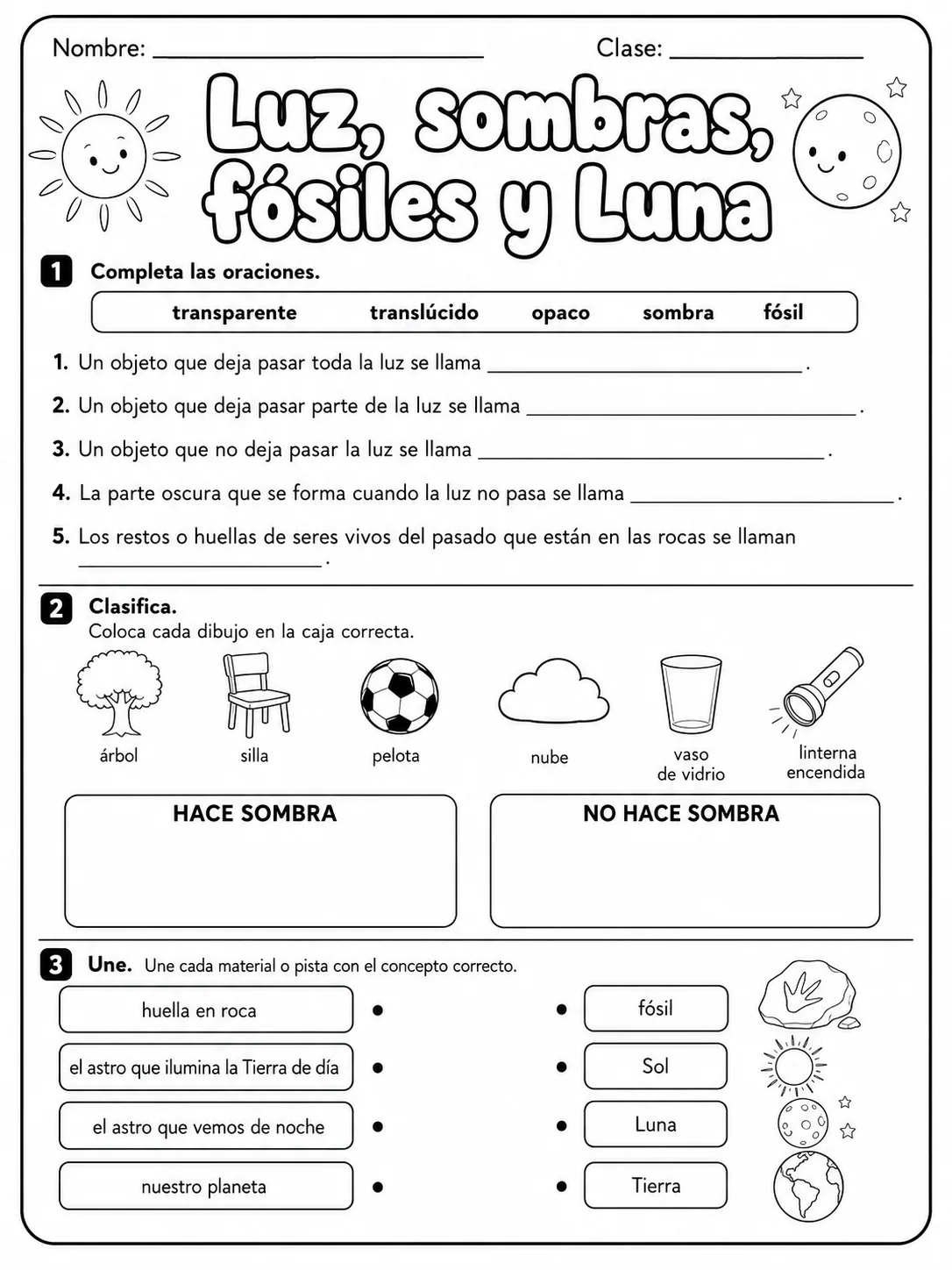 3.º grado - ciencias físicas - Paquete de fichas - Conjunto 2 página 6 vista previa imprimible