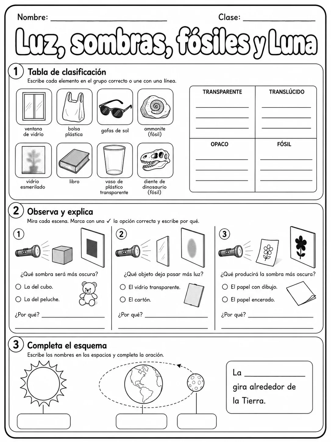 3.º grado - ciencias físicas - Paquete de fichas - Conjunto 2 página 8 vista previa imprimible