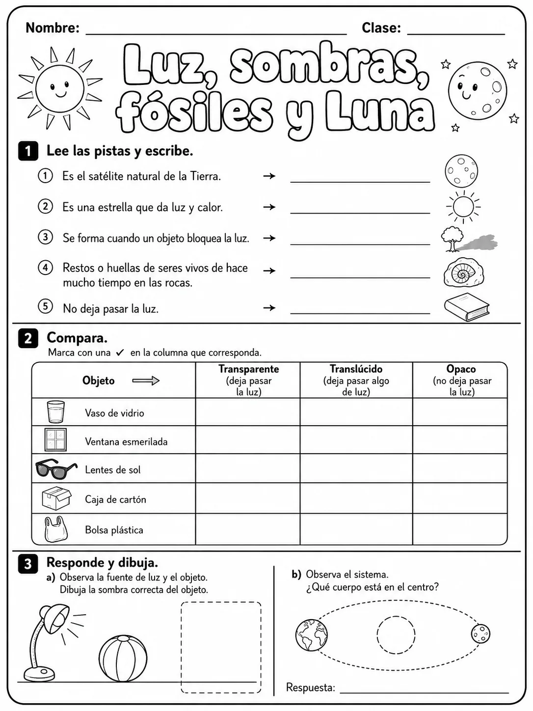 3.º grado - ciencias físicas - Paquete de fichas - Conjunto 2 página 9 vista previa imprimible