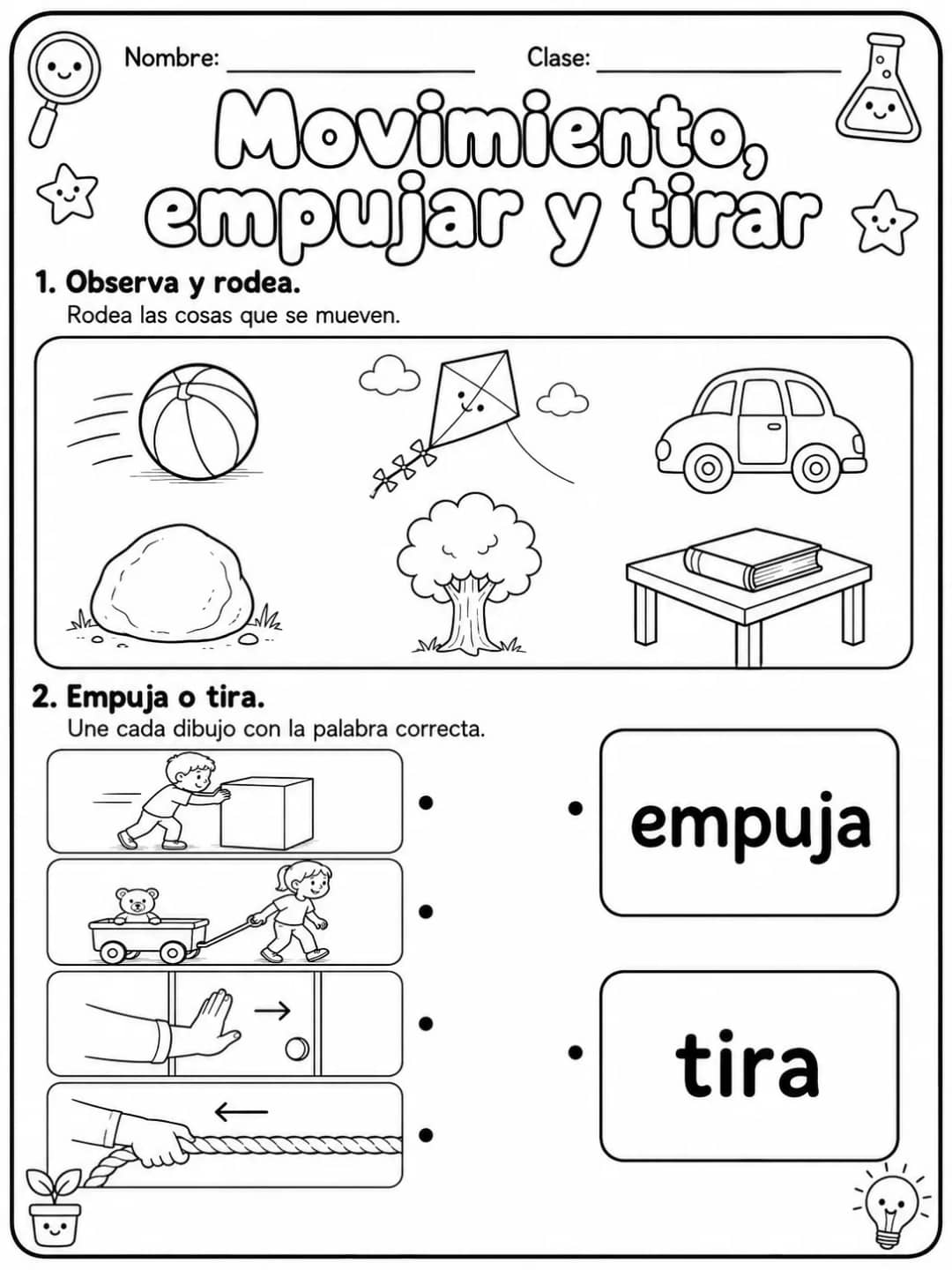 3.º grado - ciencias físicas - Paquete de fichas - Conjunto 3 vista previa imprimible de ciencias en KiwiBee