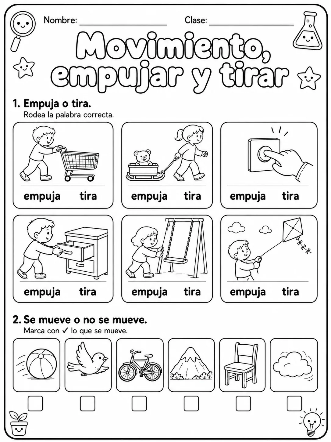 3.º grado - ciencias físicas - Paquete de fichas - Conjunto 3 página 2 vista previa imprimible