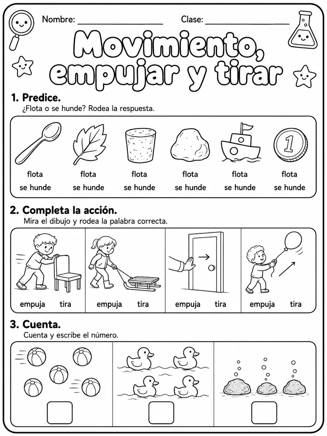 3.º grado - ciencias físicas - Paquete de fichas - Conjunto 3 página 6 vista previa imprimible