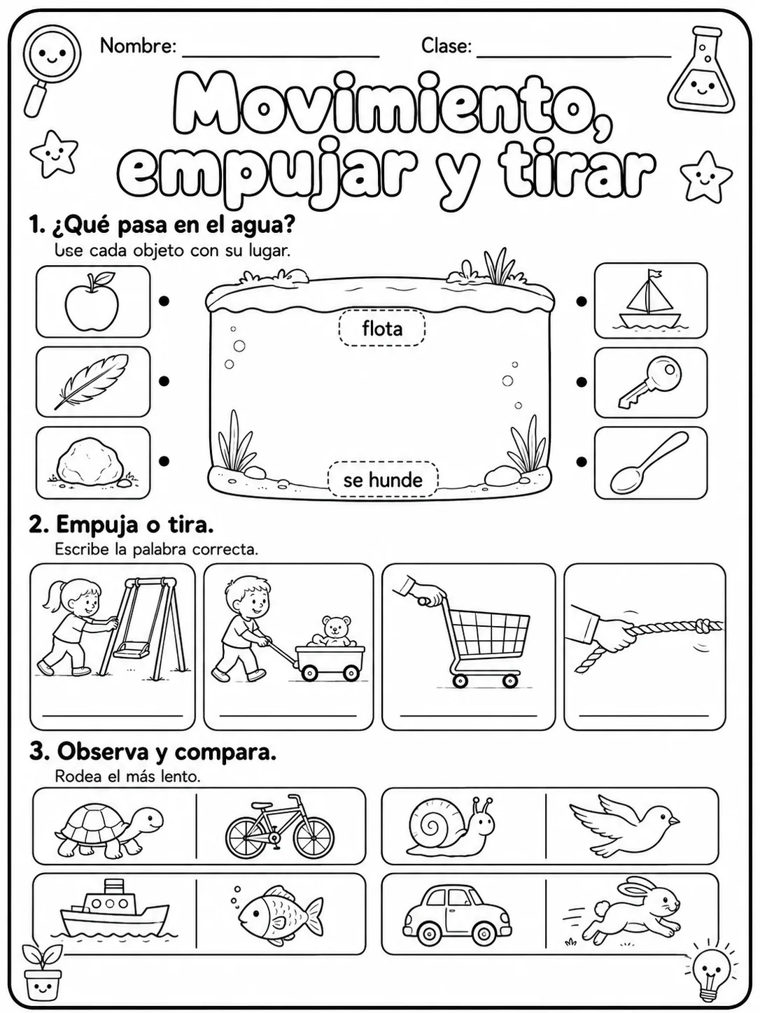3.º grado - ciencias físicas - Paquete de fichas - Conjunto 3 página 7 vista previa imprimible