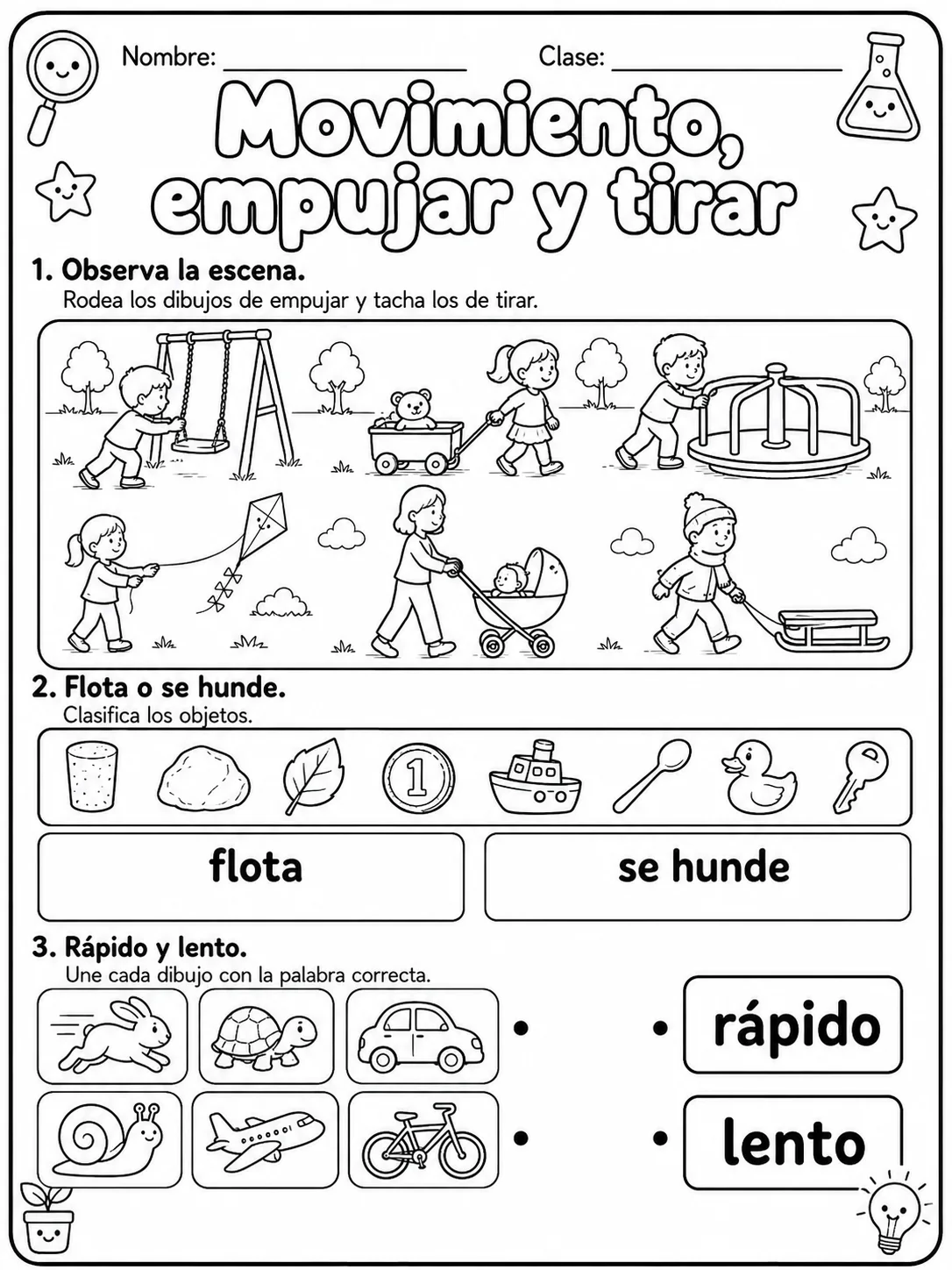 3.º grado - ciencias físicas - Paquete de fichas - Conjunto 3 página 8 vista previa imprimible