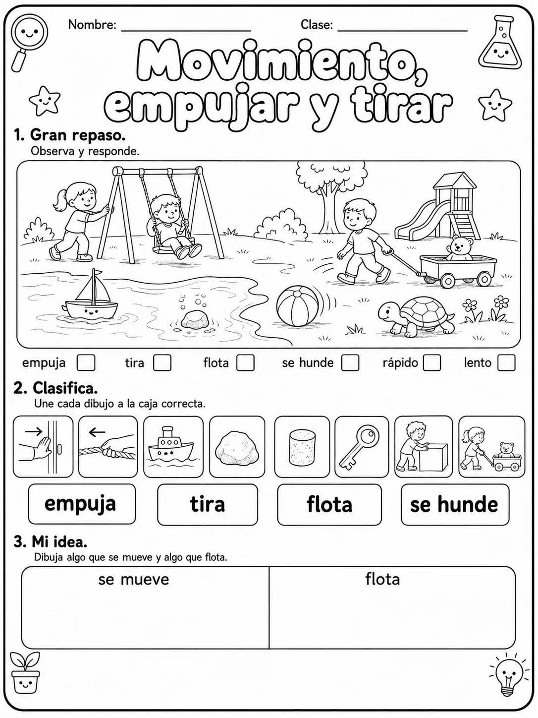 3.º grado - ciencias físicas - Paquete de fichas - Conjunto 3 página 10 vista previa imprimible